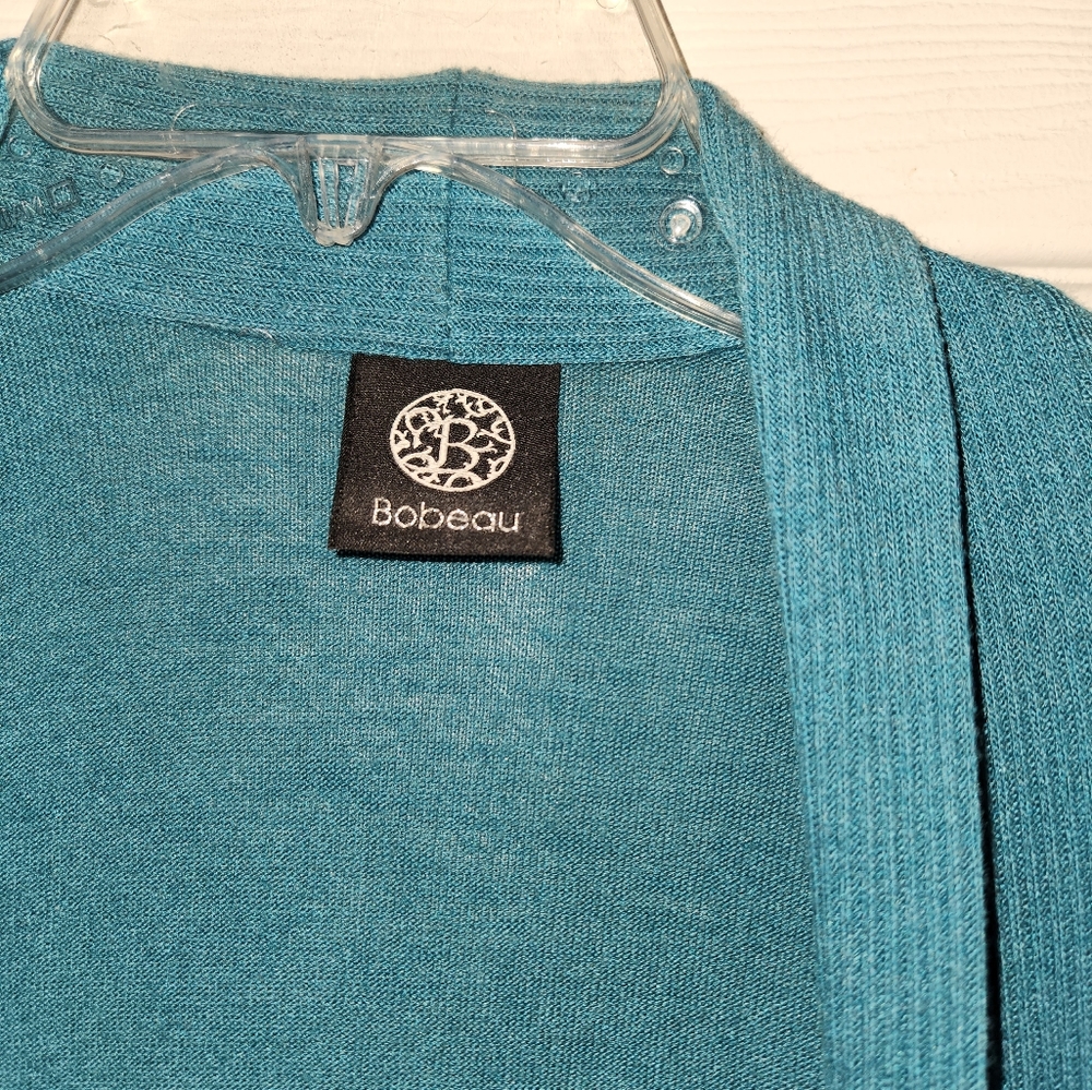 Bobeau teal cardigen